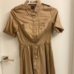 Club Monaco Tan Safari Dress Size 8